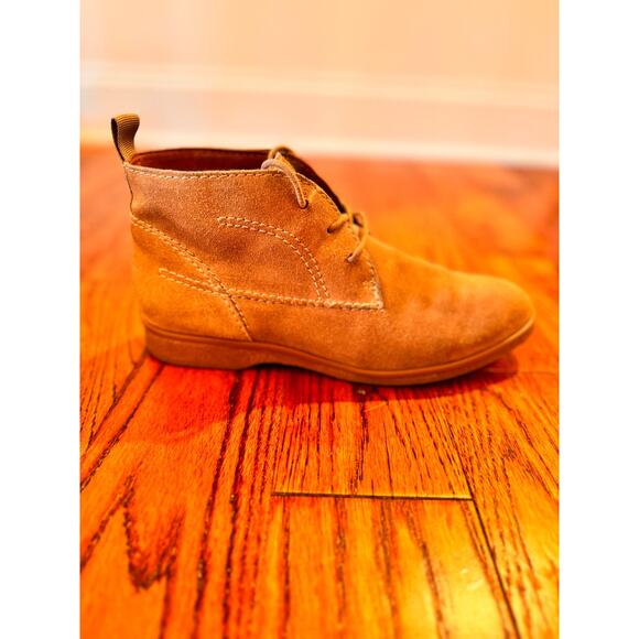 Franco Sarto Womens Taupe Beige Pebbles Suede Chukka Boot Bootie Size 6.5M - Picture 5 of 11